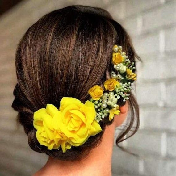 Floral Hair Accessories for Bun