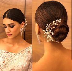 Bollywood Kriti Sanon hair styling bun