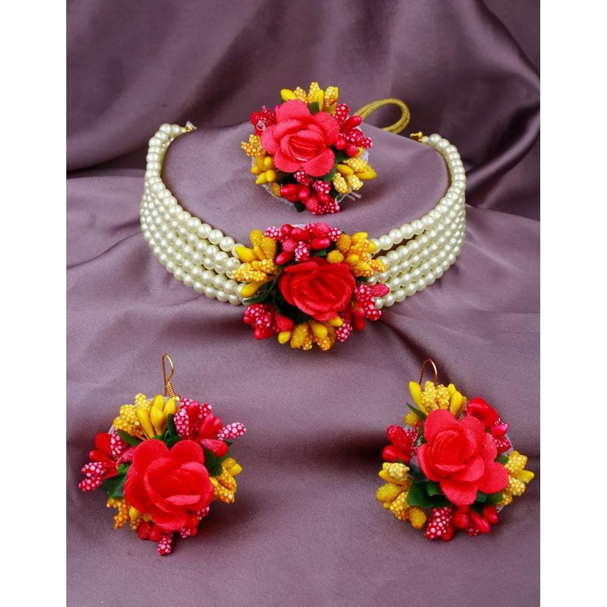 Mehndi Floral jewellery set